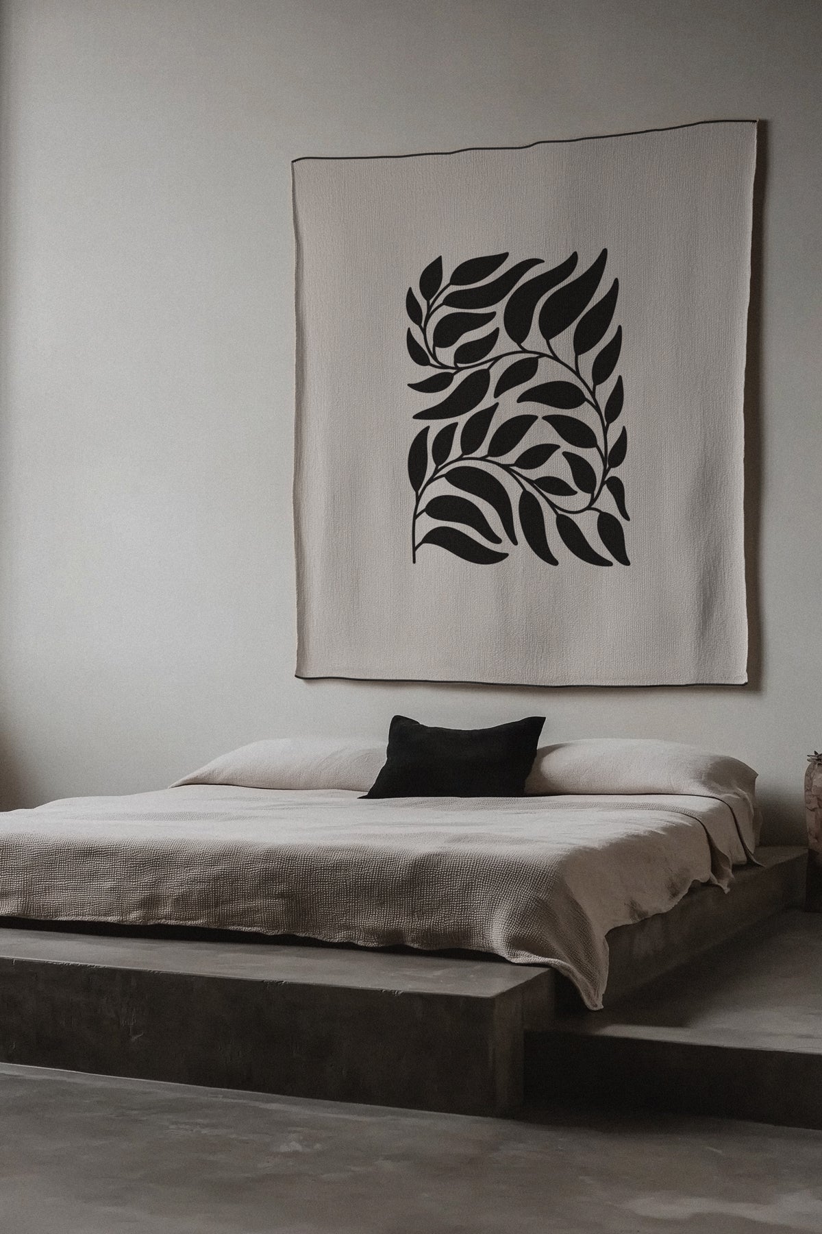 Knit Tapestry Blanket | Vines Bone