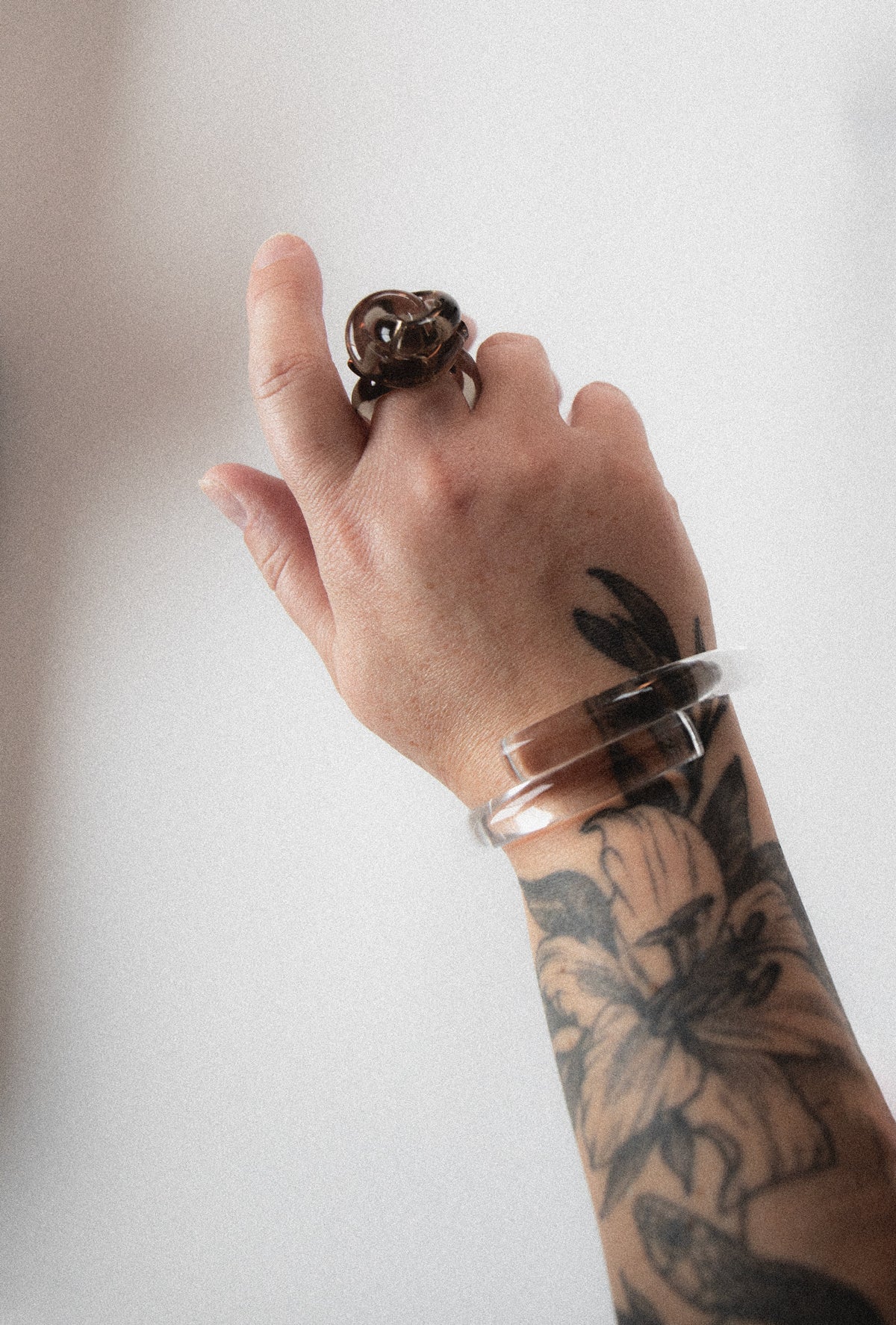 Lucite Knot Ring