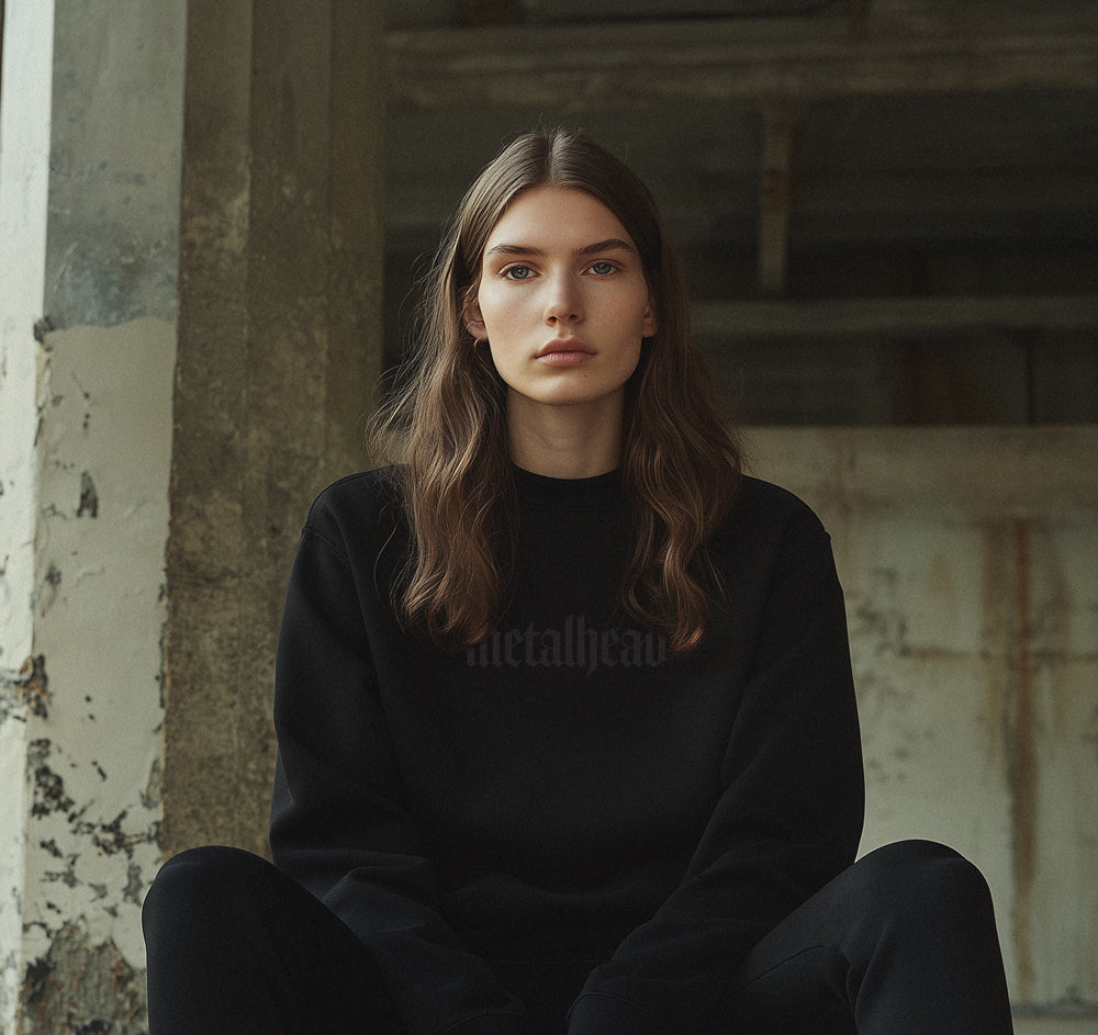 Metalhead Embroidered Crewneck