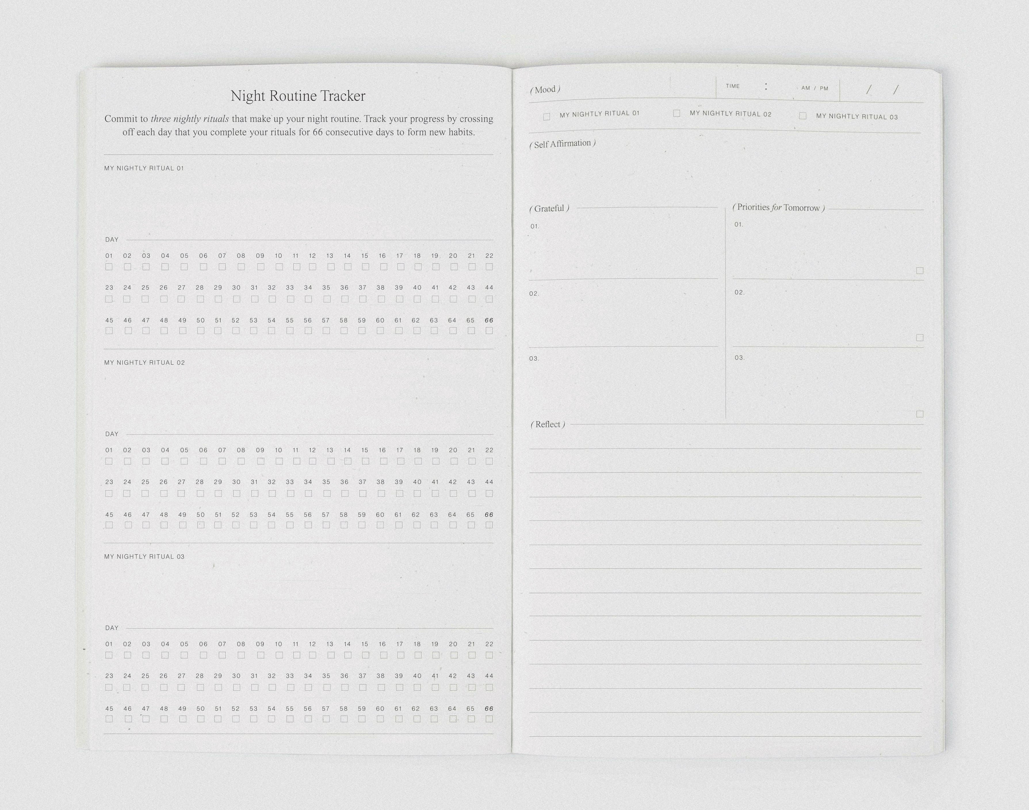 Night Routine Journal