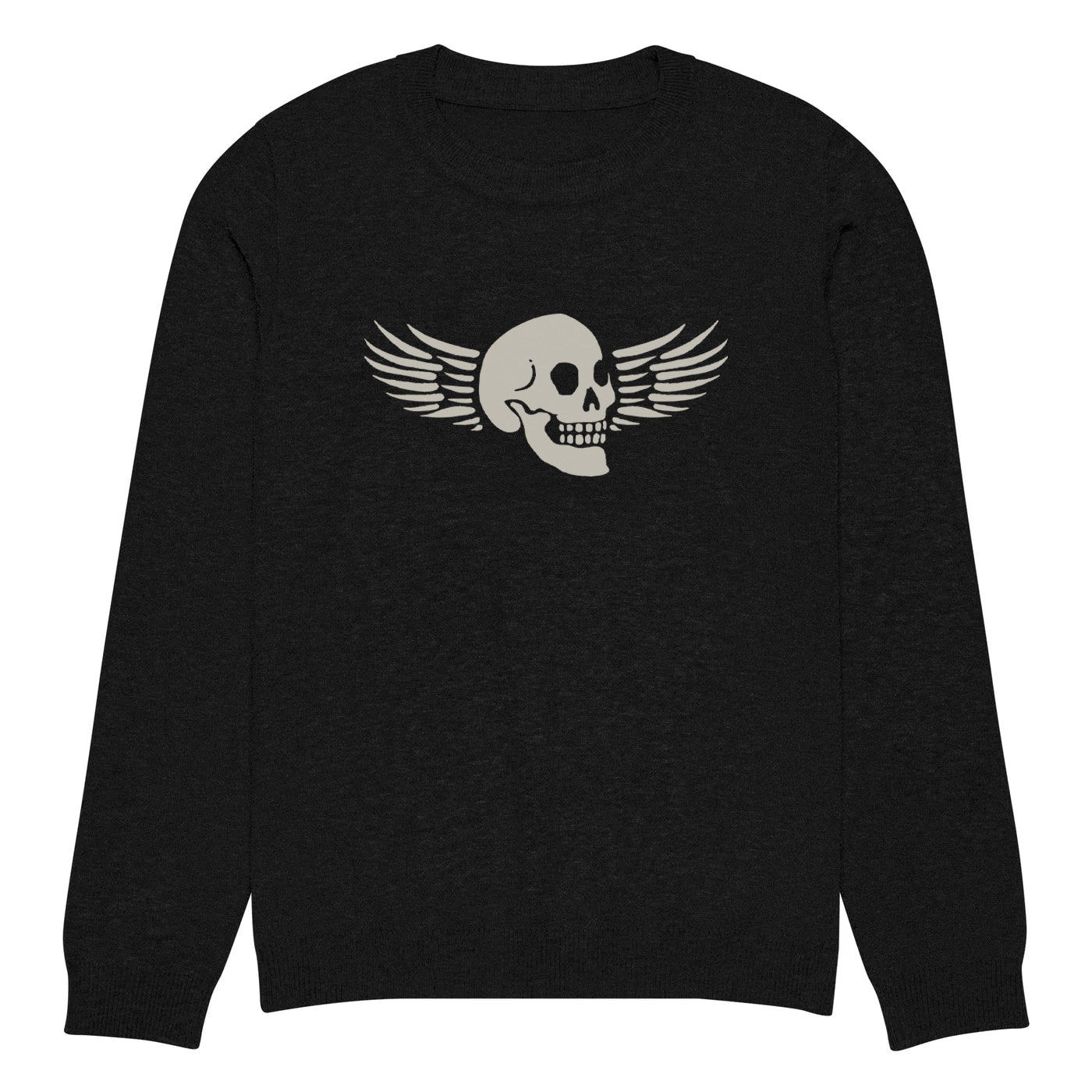 Knit Sweater | Skull with Wings
