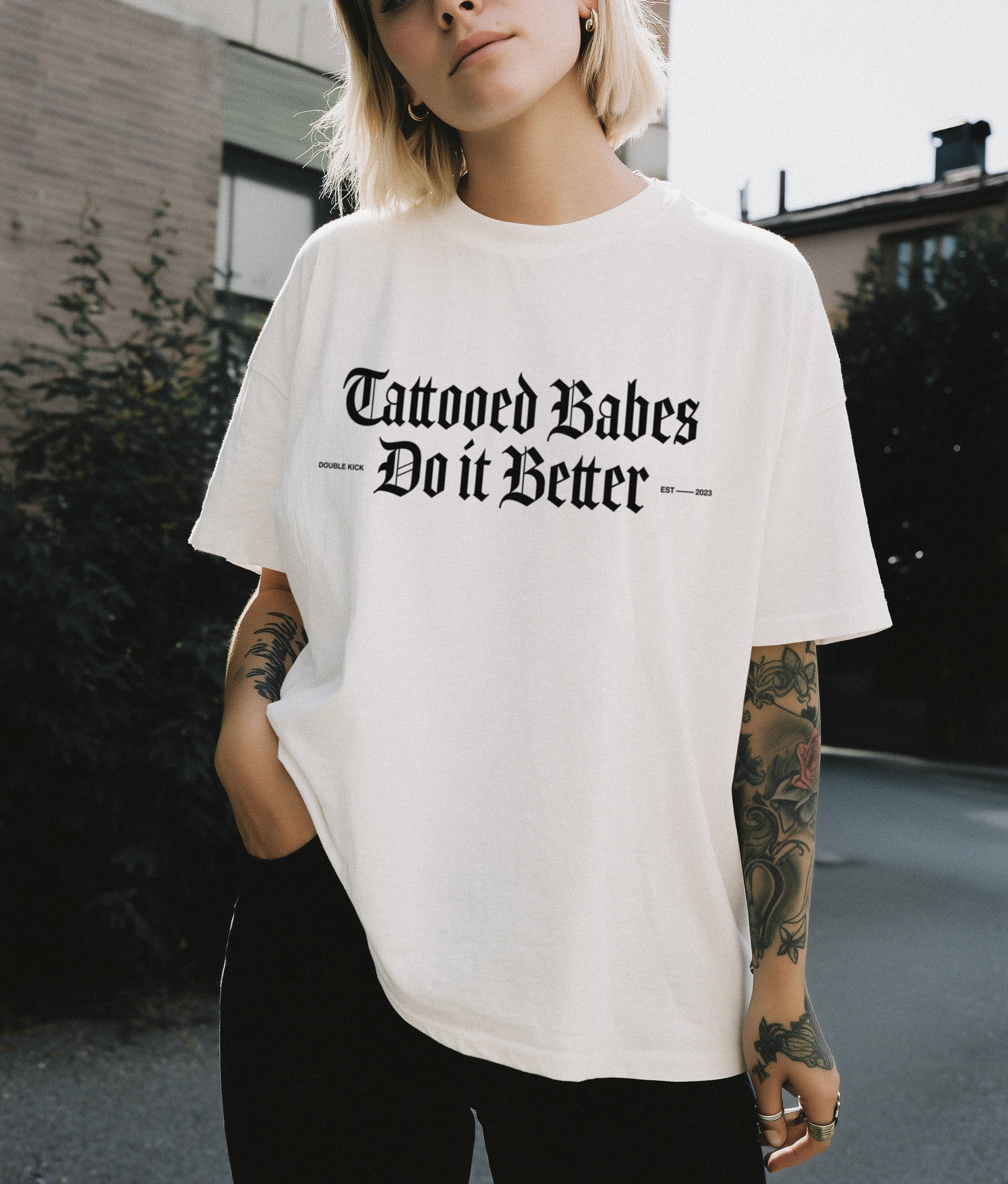 Tattooed Babes Tee | White