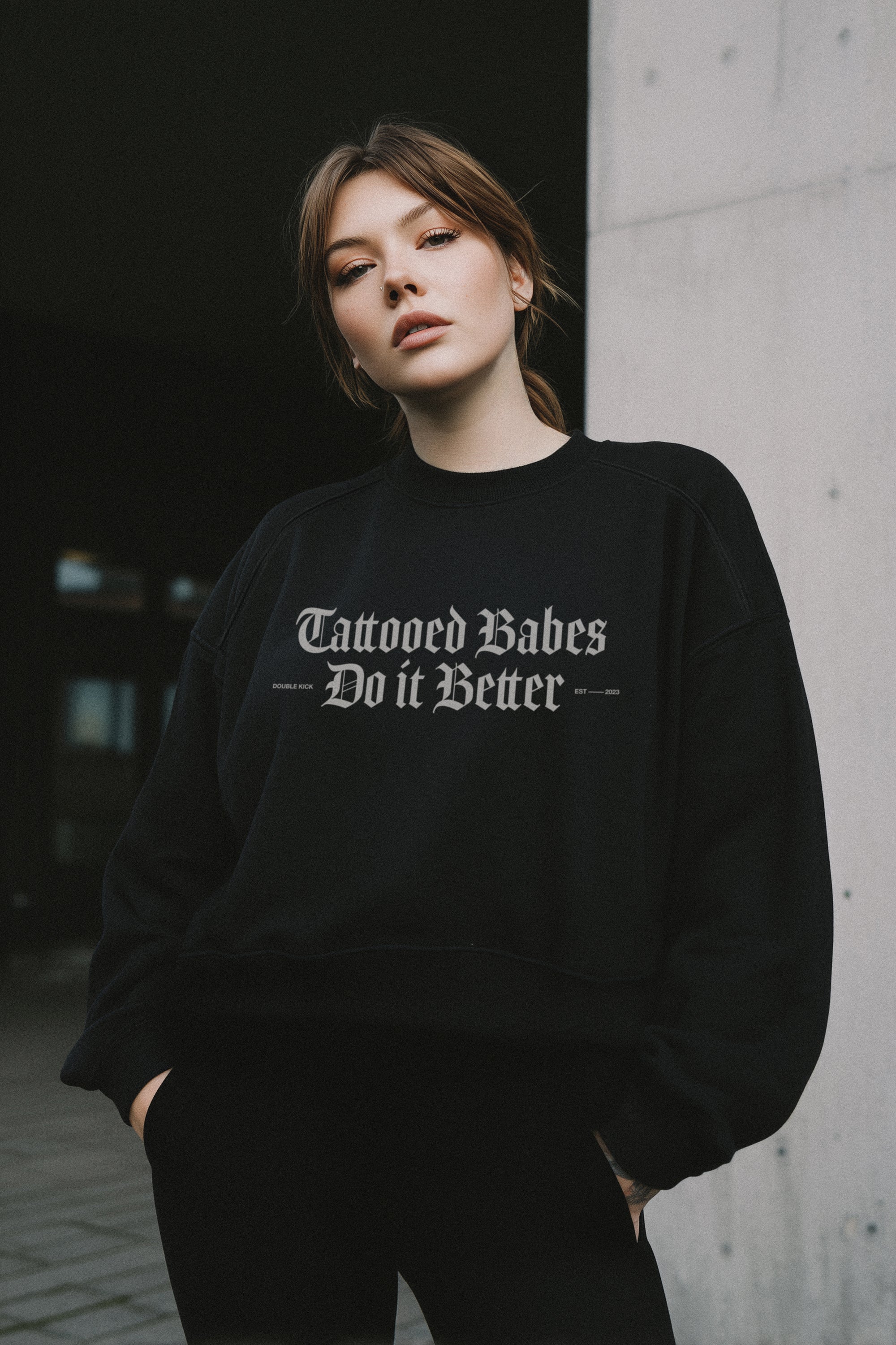 Tattooed Babes Cropped Crewneck